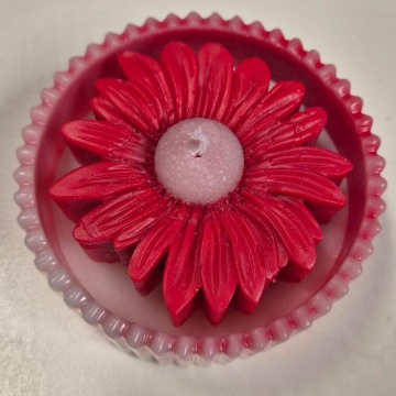 Candle Ruby Blossom Candle (Red / White) Bowl