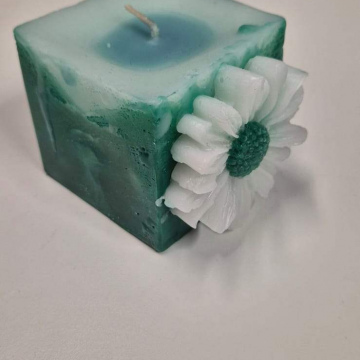 Candle Mint Blossom Cube Candle